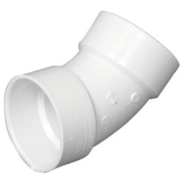 Charlotte Pipe And Foundry Charlotte Pipe Schedule 40 6 in. Hub X 6 in. D Hub PVC 45 Degree Elbow 1 pk PVC00321 1600 - main